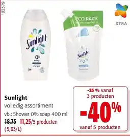 Colruyt Sunlight Shower 0% soap 400 ml aanbieding