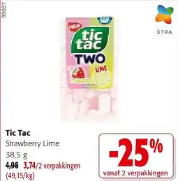 Colruyt Tic Tac Strawberry Lime 38,5 g aanbieding