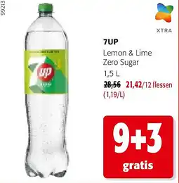 Colruyt 7UP Lemon & Lime Zero Sugar 1,5 L aanbieding
