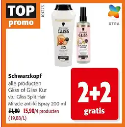 Colruyt Schwarzkopf Gliss Split Hair Miracle anti-klitspray 200 ml aanbieding