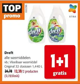 Colruyt Dreft Vloeibaar wasmiddel Original 32 dosissen 1,440 L aanbieding