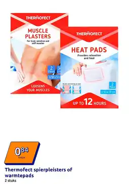Action Thermofect spierpleisters of warmtepads aanbieding