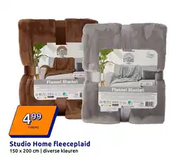 Action Studio Home fleeceplaid aanbieding