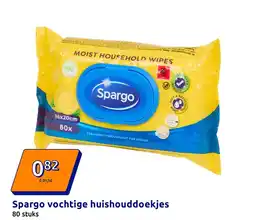 Action Spargo vochtige huishouddoekjes aanbieding