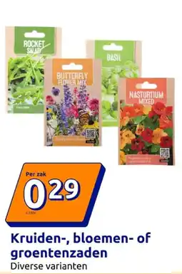 Action Kruiden-, bloemen-of groentenzaden aanbieding