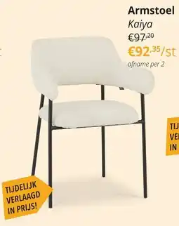 YGO Armstoel Kaiya aanbieding