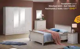 YGO Slaapkamer Jasna Kleerkast + Bed + Nachttafels aanbieding