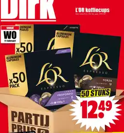 Dirk L'OR koffiecups aanbieding