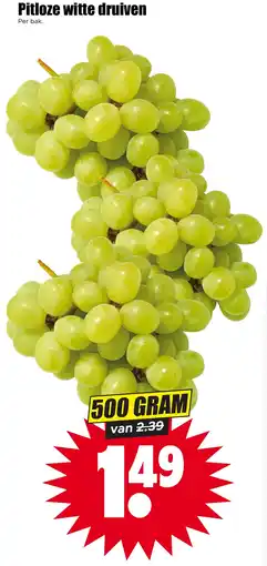 Dirk NL Pitloze witte druiven aanbieding