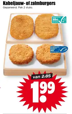 Dirk NL Kabeljauw of Zalmburgers aanbieding