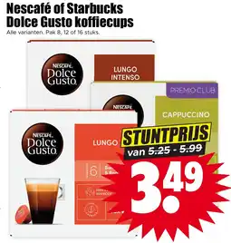 Dirk Nescafé of Starbucks Dolce Gusto koffiecups aanbieding