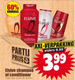 Dirk Elvive shampoo of conditioner aanbieding