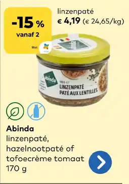 Bio Planet Abinda Linzenpaté aanbieding