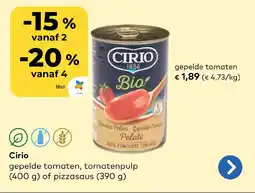Bio Planet Cirio Gepelde Tomaten aanbieding