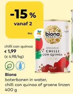 Bio Planet Biona Chilli Con Quinoa aanbieding