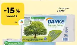 Bio Planet Danke Toiletpapier aanbieding