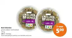 Colruyt Boni selection groene olijven met knoflook aanbieding
