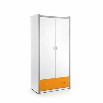 Leen Bakker Vipack 2-deurs kleerkast Bonny - oranje - 202x97x60 cm - Leen Bakker aanbieding