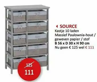 Weba Source kastje 10 laden aanbieding
