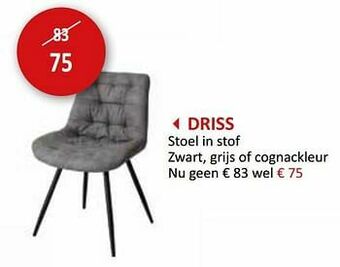 Weba Driss stoel in stof aanbieding