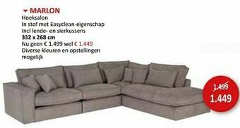 Weba Marlon hoeksalon aanbieding