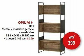 Weba Opium rek aanbieding