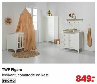 Baby-Dump Twf figaro ledikant, commode en kast aanbieding