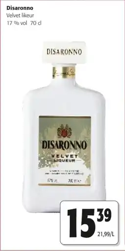 Colruyt Disaronno Velvet likeur aanbieding