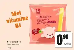 Colruyt Boni selection bio maïssticks aanbieding