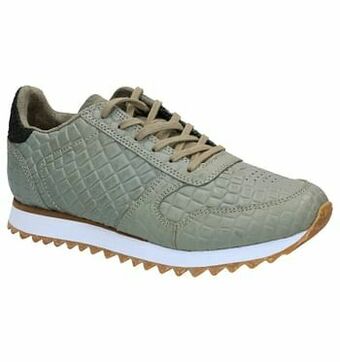 Woden Ydun Croco Kaki Sneakers