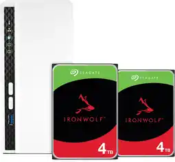 Coolblue QNAP TS-233 + Seagate Ironwolf 4 To Lot de 2 aanbieding