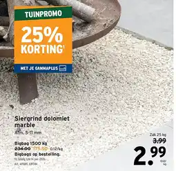 GAMMA Siergrind dolomiet marble aanbieding