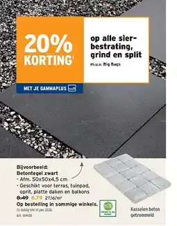 GAMMA Betontegel zwart aanbieding