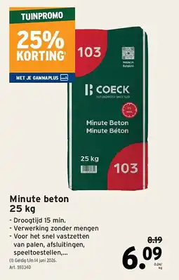 GAMMA Minute beton 25 kg aanbieding