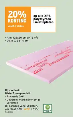 GAMMA Dikte 2 cm gewafeld aanbieding