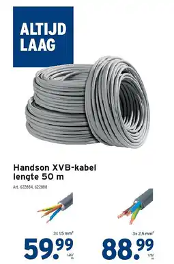 GAMMA Handson XVB-kabel lengte 50 m aanbieding