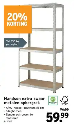GAMMA Handson extra zwaar metalen opbergrek aanbieding