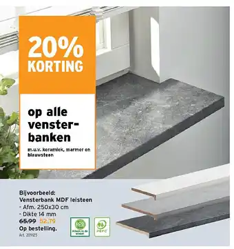 GAMMA Vensterbank MDF leisteen aanbieding