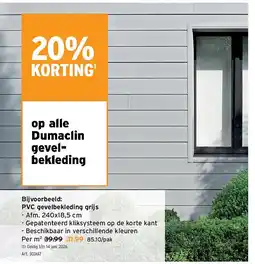 GAMMA PVC gevelbekleding grijs aanbieding