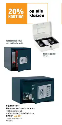 GAMMA Handson elektronische kluis aanbieding