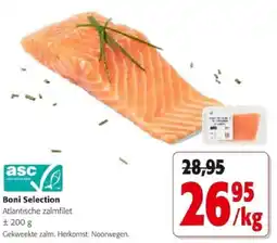 Colruyt Boni Selection Atlantische zalmfilet ± 200 g aanbieding