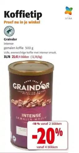 Colruyt Graindor Intense gemalen koffie 500 g aanbieding