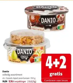 Colruyt Danio Cereals Appel-peer-banaan 150 g aanbieding