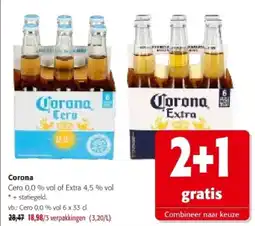 Colruyt Corona Cero 0,0 % vol 6 x 33 cl aanbieding