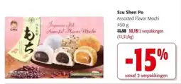 Colruyt Szu Shen Po Assorted Flavor Mochi 450 g aanbieding