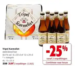 Colruyt Tripel Karmeliet 12 x 25 cl aanbieding