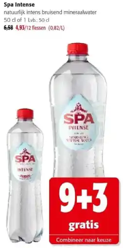 Colruyt Spa Intense natuurlijk intens bruisend mineraalwater 50 cl aanbieding