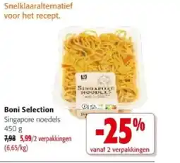 Colruyt Boni Selection Singapore noedels 450 g aanbieding