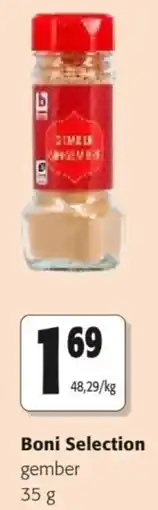 Colruyt Boni Selection Gember aanbieding