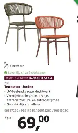 Hanos Terrasstoel Jorden aanbieding